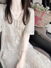 LISCN法式高級(jí)感獨(dú)特鏤空針織連衣裙女夏季新款波西米亞海邊度假中長(zhǎng)裙 連衣裙[版] XL [建議121-140斤] 曬單實(shí)拍圖