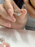 中國黃金鉆石鉑金戒指女求婚鉆戒白金婚戒結婚紀念日禮物送老婆女友生日一吻定情鉑金鉆戒-10分【京速達】 曬單實(shí)拍圖