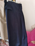 紫涵（ZIHAN）紫涵高腰直筒闊腿褲2025新款簡(jiǎn)約時(shí)尚100%純棉休閑褲 深藏青 L 曬單實(shí)拍圖