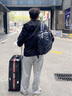 MYD皮質(zhì)雙肩包女2025新款書包初中女生大學生高中生大容量旅游輕便男 藍莓 曬單實拍圖