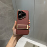 安柏希【腕帶支架】適用華為pura80pro手機殼pura80ultra/p80pro+保護套真素皮p80全包防摔輕奢商務高級 【釉紅色】防摔腕帶 | 秒變支架 | 鏡頭全包 華為Pura80Pro  曬單實拍圖