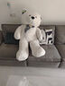 赟婭送女孩玩偶熊禮物大號抱睡毛絨熊公仔娃娃女友閨蜜情人節生日禮物 領(lǐng)結紳士熊【1.3米加胖白色】 曬單實(shí)拍圖