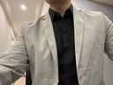 皮爾卡丹（pierre cardin）冰絲西服男士夏季薄款商務(wù)休閑單西上衣單件夏天防曬服小西裝外套 灰色 XL 180/96A 曬單實(shí)拍圖
