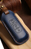 匠歆馬自達汽車(chē)鑰匙套手工真皮3昂克賽拉CX5睿翼CX4阿特茲次時(shí)代6包扣 【老3鍵】高級藍 曬單實(shí)拍圖