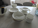 唐山骨瓷餐具整套純白碗盤(pán)餐具套裝喬遷之喜碗碟套裝簡(jiǎn)約釉下彩 39件4-6人餐【禮盒裝】 曬單實(shí)拍圖