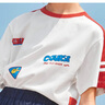 馬騎頓（MQD）【套裝】男大童夏季新品學(xué)院風(fēng)運動(dòng)休閑短袖五分褲兩件套 本白 160 曬單實(shí)拍圖