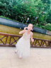 迪士尼朵媽定制女童連衣裙2025夏季吊帶裙兒童公主裙網(wǎng)紗裙小禮服裙子潮 杏色連衣裙+發(fā)箍 偏大，建議拍小 150 建議身高約150cm 曬單實拍圖