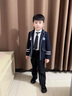 衣諾坊兒童西褲黑色長(zhǎng)褲領(lǐng)帶套裝男童六一演出服直筒褲校園中大童 曬單實(shí)拍圖