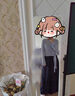 闊色（kuose）藏藍色肌理垂感休閑褲子女2025夏季新款綠色慵懶直筒闊腿長褲 藏藍色 M /M 曬單實拍圖