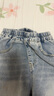 女童闊腿牛仔褲春秋2025新款洋氣春季女孩休閑長褲兒童褲子女 【刺繡愛心】純色海鹽藍 150 曬單實拍圖