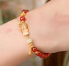 BOEAY一鳴驚人和田玉蟬手串手鏈成人禮女孩十八歲高考加油百日誓師禮物 一鳴驚人紅瑪瑙手鏈 曬單實(shí)拍圖