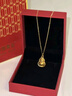 中國(guó)黃金（CHINA GOLD）黃金吊墜女足金葫蘆項(xiàng)鏈轉(zhuǎn)運(yùn)珠首飾七夕情人節(jié)生日禮物送老婆媽媽 足金葫蘆吊墜-約0.3g【贈(zèng)純銀鏈】 曬單實(shí)拍圖