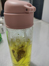 富光玻璃杯女單層吸管彈蓋大小容量花茶水杯子高硼硅玻璃暖手茶杯 粉色(彈蓋吸管)500ml 曬單實(shí)拍圖