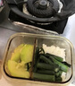 希樂扣高硼硅耐熱玻璃飯盒上班族帶飯可微波爐便當(dāng)盒保鮮盒 琥珀三隔+包 曬單實(shí)拍圖