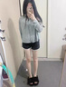 蕉下森林冰絲防曬衣女夏季2025新款寬松披肩upf50+短外套薄防紫外線(xiàn)防曬服 深灰色(原紗)帽檐可拆 UPF50+ XL 【130-160斤】 曬單實(shí)拍圖