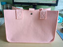 毛氈包定制托特包禮品手提袋伴手禮大容量包包購物環(huán)保袋logo定制 粉紅色加厚款尺寸：30*20*18 曬單實(shí)拍圖