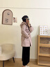 鴨鴨中長(cháng)款羽絨服女士2025年冬季新款潮流撞色連帽收腰顯瘦派克服外套 粉色 M 曬單實(shí)拍圖