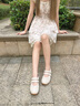 妙麗（Millies）品牌內(nèi)增高瑪麗珍鞋女2025新款小眾雙魔術(shù)貼淺口單鞋運動休閑女鞋 米杏 37 曬單實拍圖