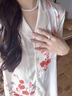 浪莎（LangSha）水光綢印花真絲睡衣女春夏季長(zhǎng)袖薄款冰·絲綢桑蠶絲家居服套裝女 繁花-一枝梅長(zhǎng)款袖款 M 建議80-100斤 曬單實(shí)拍圖