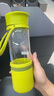 茶花 玻璃杯水杯杯子玻璃杯家用簡約清新森系泡茶杯帶蓋便攜女 綠色【500ml】 曬單實拍圖