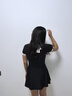 范德安（BALNEAIRE）高端連體裙式女士泳衣防曬海邊度假抗氯顯瘦塑身時(shí)尚 經(jīng)典黑 L 曬單實(shí)拍圖