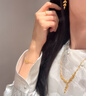 瑞諾黃金枝玉葉項鏈女新款999足金麥穗葉子鎖骨鏈生日禮物女友友 勿拍/克重多退少補 曬單實拍圖