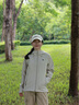 KOLON SPORT/可隆戶外軟殼夾克 女子防潑水防靜電防風(fēng)石墨烯外套 LKJK5WNT04-GR 米灰色 XS 155/80A 曬單實(shí)拍圖