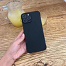魔巖適用蘋果15promax手機殼新款無邊框蘋果15pro保護套iphone15親膚手感蘋果16promax裸機防摔硬殼 【石墨黑】-輕薄裸感 iPhone 15 Pro 曬單實拍圖