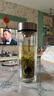 希諾（HEENOOR）雙層玻璃杯帶過濾網(wǎng)辦公室經(jīng)典泡茶杯男士商務(wù)耐熱玻璃水杯子 XN-6702本色-適中容量-345毫升 禮盒裝 曬單實拍圖