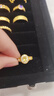 中鑫珠寶小燈泡黃金戒指足金鑲嵌鋯石滿(mǎn)鉆蛋面黃鉆戒指送女友首飾節(jié)日禮物 金重3.42克（18圈號(hào)） 曬單實(shí)拍圖