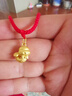 周百福金蛇吊墜黃金寶寶本命年蛇年吊墜男女生肖小金蛇項(xiàng)鏈足金999嬰兒 金蛇1.4~1.6g+紅繩 曬單實(shí)拍圖