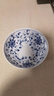 千代源藍(lán)凜堂淺口缽?fù)胩沾赏肴毡驹b進(jìn)口家用小碗餐具日式青花淺碗菜碗 菊唐草 曬單實(shí)拍圖