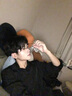 安初夏黑色休閑西服套裝男士春秋季英倫風(fēng)一套雅痞帥男裝外套高級感西裝 西服+白襯衫+西褲+領(lǐng)帶 L 曬單實拍圖