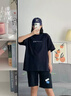 歌樸偉純棉短袖T恤男夏季薄款寬松透氣五分落肩袖內穿打底衫上衣服男 STAY黑色+1991深灰 （倆件裝） XL（建議120-150斤） 曬單實拍圖