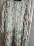 妖精的口袋法式v領(lǐng)荷葉邊碎花連衣裙女2025夏季新款氣質(zhì)度假裙子 花卉薄荷綠 M 曬單實(shí)拍圖