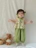 G.DUCKKIDS小黃鴨童裝女童夏季套裝2025新款小童女寶寶薄款兒童好看夏裝 綠色套裝 120 (建議105-115cm 4-5.2周歲) 曬單實(shí)拍圖