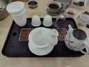 蘇氏陶瓷（SUSHI CERAMICS）羊脂玉白瓷懸停蓋碗功夫茶具茶盤套裝平價(jià)禮品團(tuán)購款J1221 曬單實(shí)拍圖
