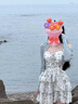 妙奕嘉碎花連衣裙吊帶裙純欲小個(gè)子顯瘦裙子女套裝夏季2025新款新品短裙 吊帶碎花蛋糕裙+開(kāi)衫【藍色】 M （建議90-105斤） 曬單實(shí)拍圖