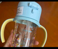 WOIBABY適配貝親直飲吸管奶瓶配件學(xué)飲吸管水杯蓋寬口徑手柄三代通用 藍(lán)色（12個(gè)月+）吸管彈力杯蓋+手提繩 曬單實(shí)拍圖