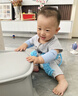 G. DUCKKIDS小黃鴨嬰兒衣服爬行服夏季拖地裝寶寶爬爬服兒童連體衣擦地板防臟 麻灰色短袖9分褲薄 夏 （送護(hù)肘 90cm 90碼（身高75-83厘米，19- 曬單實(shí)拍圖