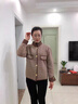恒源祥2025新款媽媽春裝小香風(fēng)圓領(lǐng)外套中老年女裝春秋洋氣針織毛呢上衣 咖色 M (建議85-105斤) 曬單實拍圖