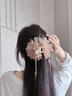 兩世歡金枝玉葉花朵流蘇抓夾女高級感2026新款發(fā)量多盤(pán)發(fā)鯊魚(yú)夾大號發(fā)夾 黑色花朵流蘇抓夾 曬單實(shí)拍圖