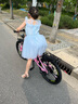 鳳凰（Phoenix）青少年兒童自行車7速禧瑪諾學(xué)生山地車鋁架星空  22寸粉色一體輪  曬單實(shí)拍圖