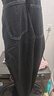 與狼共舞【不易褪色】春夏時(shí)尚明線設(shè)計(jì)百搭水洗牛仔褲男 001黑色 33  曬單實(shí)拍圖