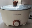榮事達（Royalstar）火鍋專用鍋電煮鍋電火鍋電熱鍋蒸煮一體電蒸鍋 宿舍小火鍋多功能小電鍋 家用煎涮一體不粘鍋 2.5L 【加厚內(nèi)膽+蒸籠】(1-3人) 曬單實拍圖