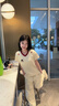 LDBE正肩撞色V領(lǐng)短袖T恤女夏季美式復古學(xué)院風(fēng)微寬松設計感刺繡上衣潮 杏色 M 【95-110斤】 曬單實(shí)拍圖