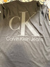 Calvin Klein Jeans夏季男女情侶中性印花休閑通勤ck純棉寬松短袖T恤J325574 BEH-太空黑 M 曬單實拍圖