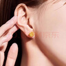 中國黃金（CHINA GOLD）18K金小方糖耳釘女款直針款養(yǎng)耳洞耳飾情人節(jié)生日禮物送女友愛人 【今/次日達】18K金小方糖耳釘 曬單實拍圖