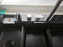 JOMOW5MM厚鯨魚瀑布飛雨廚房水槽大單槽數(shù)顯304不銹鋼蜂窩洗菜盆一體盆 黑80*45鯨魚套餐-右下水/5MM頂厚 曬單實拍圖