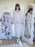 莜仙格小個子衛(wèi)衣連衣裙子女2025新款純欲掛脖吊帶裙顯瘦上衣秋冬季套裝 杏色長裙【套裝】 L 建議 105-115斤 曬單實拍圖